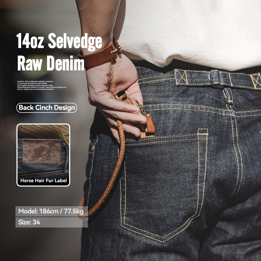 Levis Jeans 501 - Jeans Denim Selvedge Mentah 14oz Pria