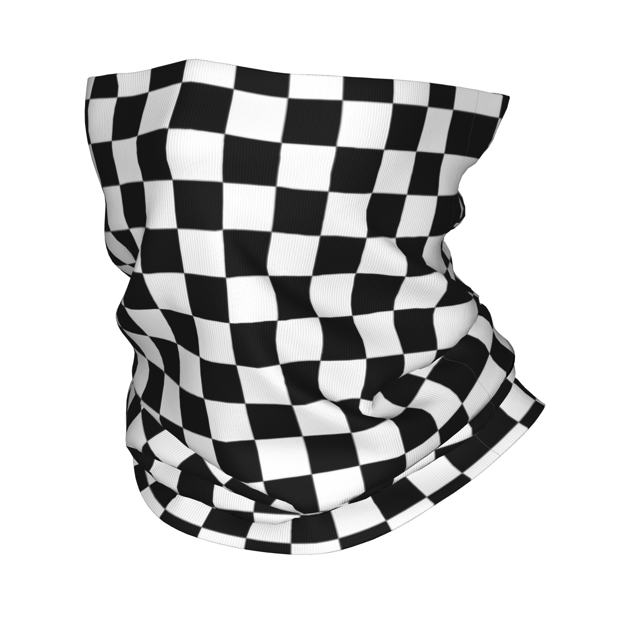 Neck Gaiter Fleece - Penutup Leher Bermotif Kotak-kotak Khusus Balap