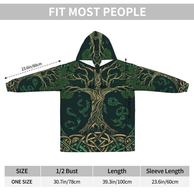 Hoodie Selimut Motif Celtic Po - Sherpa Hoodie Fleece ulasan dan harga