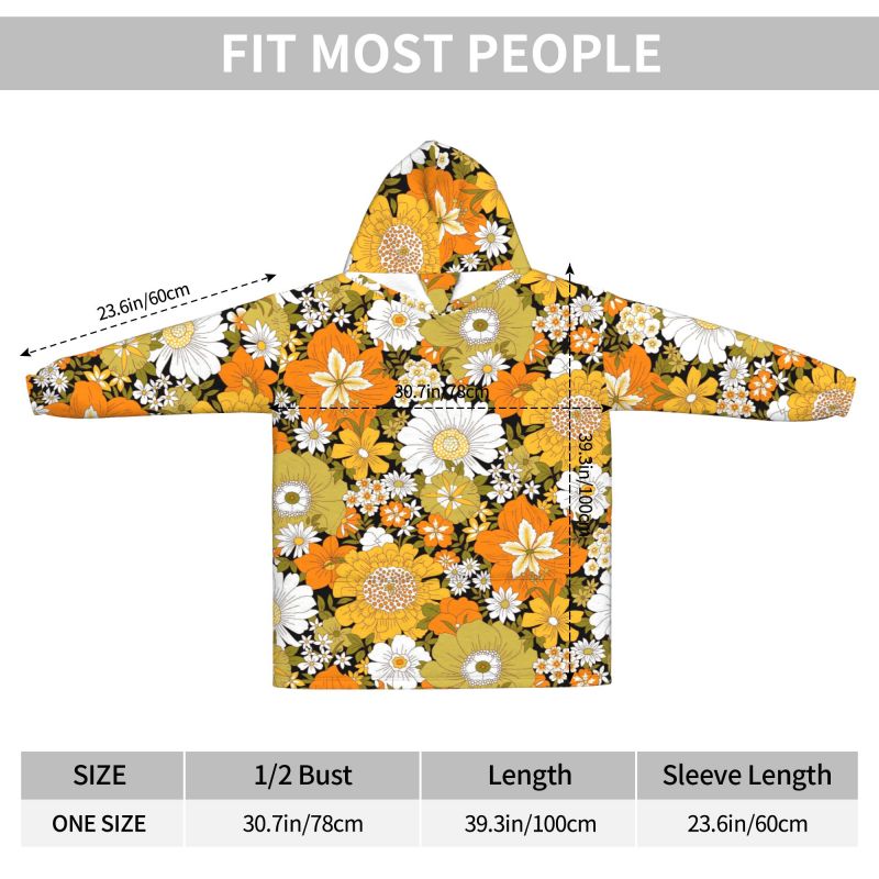 Hoodie Selimut Retro Motif Bun - Sherpa Hoodie Fleece ulasan dan harga