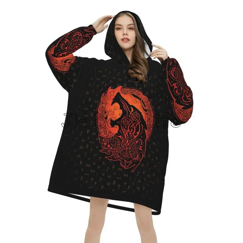 Selimut Hoodie Dapat Dipakai F - Sherpa Hoodie Fleece ulasan dan harga